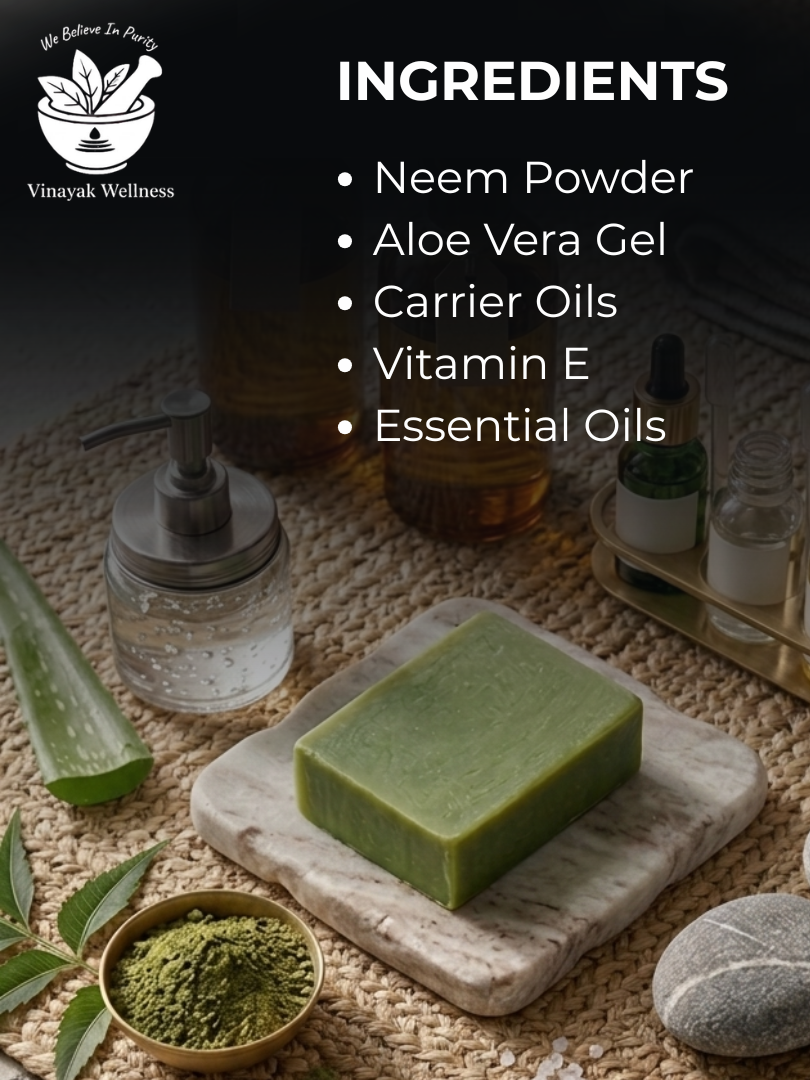 Neem and Aloevera Handmade Soap | Vinayak Wellness - Image 4